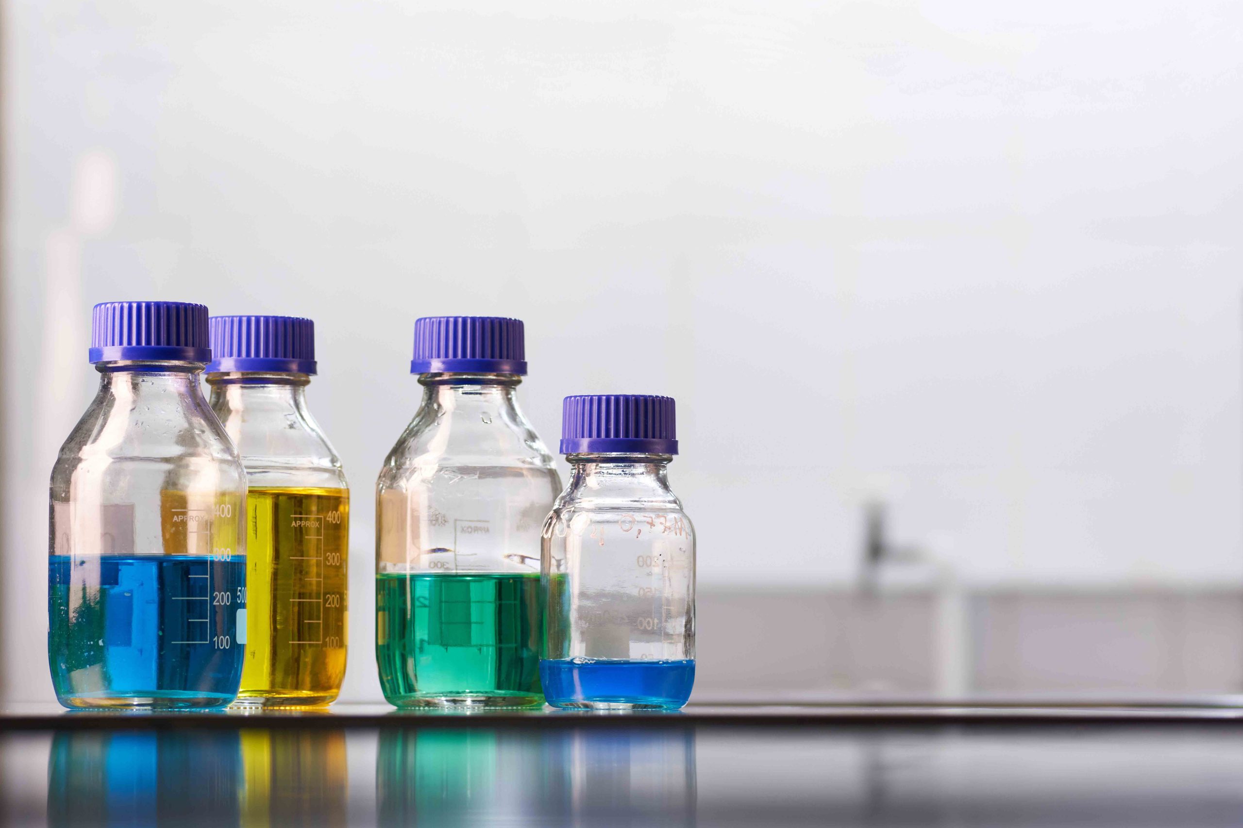 Lab Bottles for Storage, Dispensing, and Specialized Applications Assorted laboratory bottles, including glass and plastic, in various types for lab use at Dawn Scientific