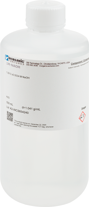 0.1M (Molar) Sodium Hydroxide in H2O