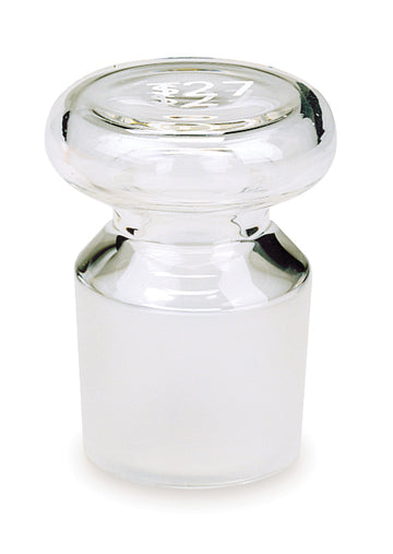 Ground Glass Flask Stoppers, Clear, No. 9, PK/6