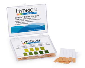 Hydrion Brilliant Dip Stik Plastic Strip 5-9, Carton10