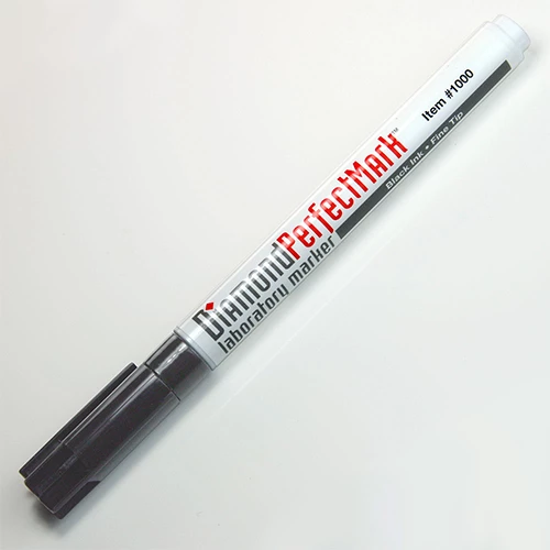 Diamond Perfect Mark, Laboratory Marker, Black, 10/Box - CS/500