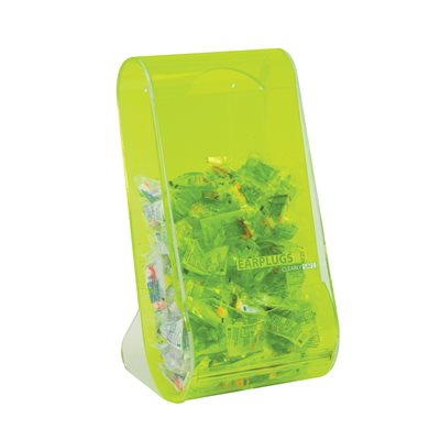 Clearly Safe Acrylic Earplug Dispenser Counter or Wall Mount, Green