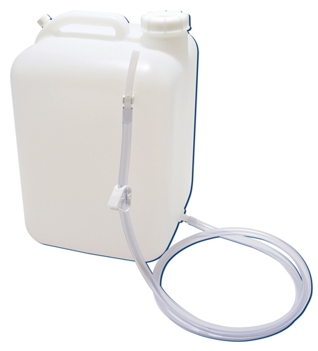 Carboy Square w Tubing/Clamp, HDPE 5gal, 1/EA