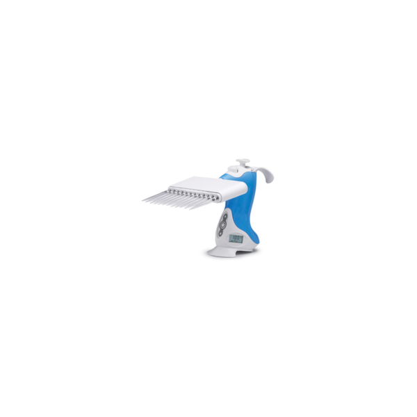 5.0-250µL Pipette, Ovation, (E12) Electronic Multichannel, Blue