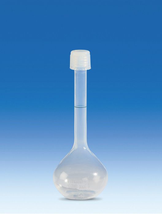Volumetric Flask, PFA, PFA Cap, Class A, 250mL, pack 2