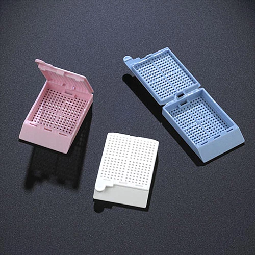 Cassette, Biopsy Embedding with Attached Lid, 35 Writing Area, GREEN, 500/Dispenser Box, 2 Boxes/Unit