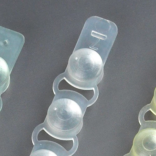 Cap Strip, PP, Natural, 8 Caps/Strip, 125 Strips/Unit (For use with Tube Strip)