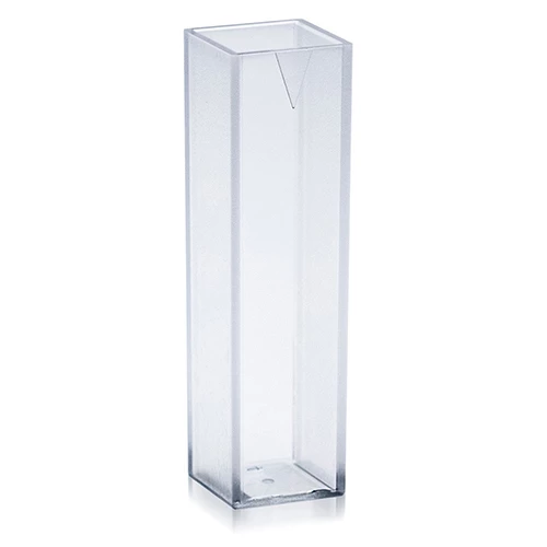 Cuvette, Spectrophotometer, Square, 4.5mL (10mm), UV Grade Methacrylate, 2 Clear Sides, 100/Tray, 5 Trays/Unit - PK/1
