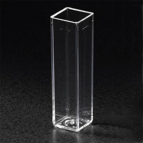 Cuvette, Spectrophotometer, Square, 4.5mL (10mm), UV Grade Methacrylate, 4 Clear Sides, 100/Tray, 5 Trays/Unit