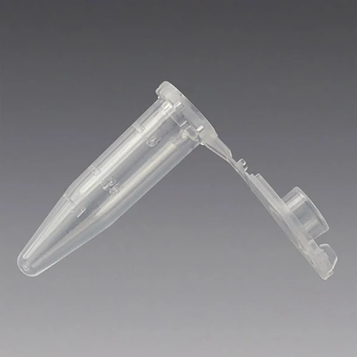 Microcentrifuge Tube, 0.5mL, PP, Attached Locking Snap Cap, Graduated, Natural, Lot Certified: Rnase, Dnase, Pyrogen, ATP and Human DNA Free - PK/1