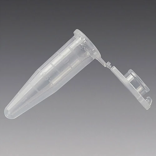 Microcentrifuge Tube, 1.5mL, PP, Attached Locking Snap Cap, Graduated, Natural, Lot Certified: Rnase, Dnase, Pyrogen, ATP and Human DNA Free - PK/1