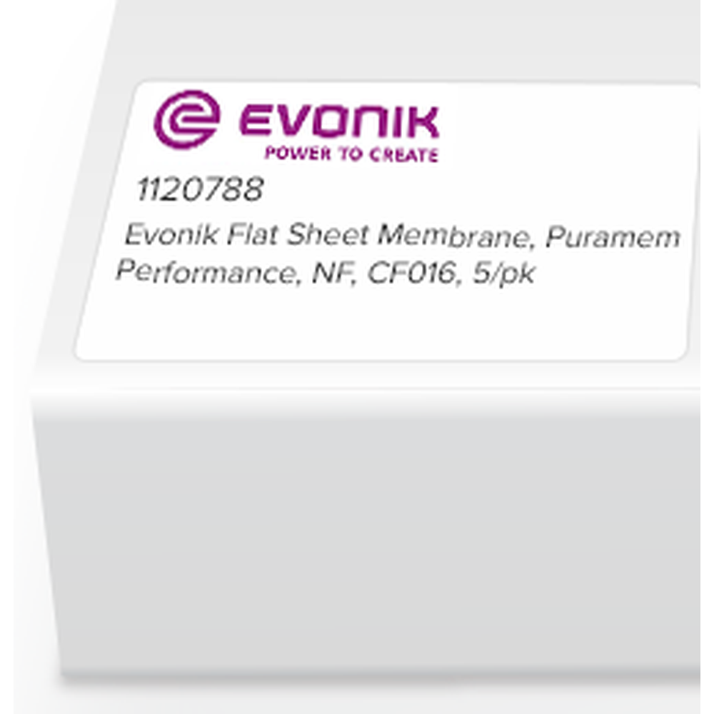 Evonik Flat Sheet Membrane, Puramem Performance, NF, CF016, 5/pk