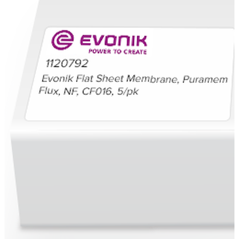 Evonik Flat Sheet Membrane, Puramem Flux, NF, CF016, 5/pk