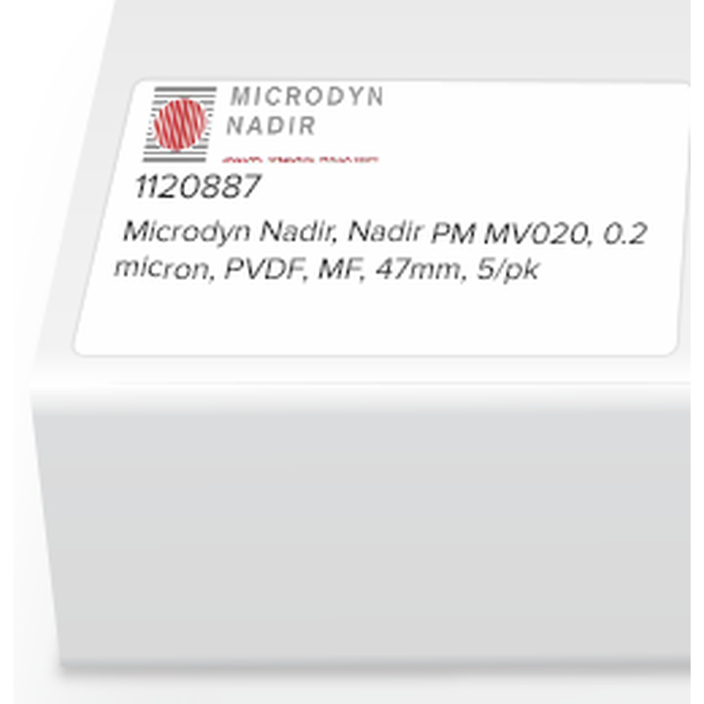Microdyn Nadir, Nadir PM MV020, 0.2 micron, PVDF, MF, 47mm, 5/pk