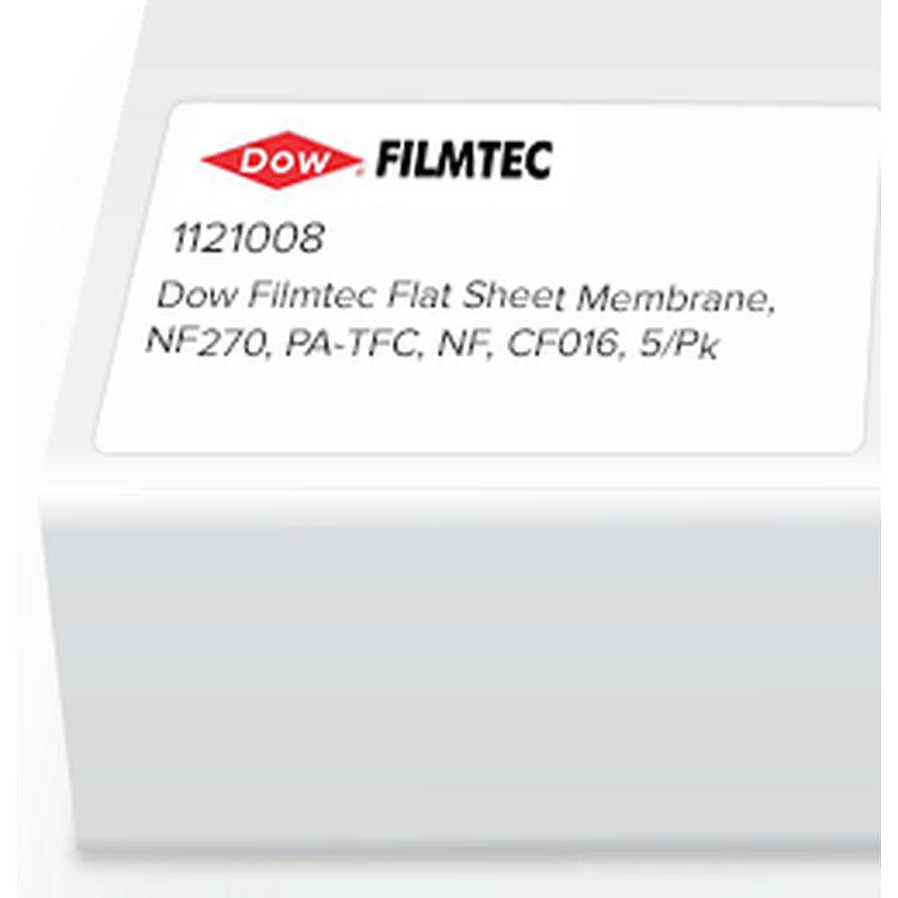 Dow Filmtec Flat Sheet Membrane, NF270, PA-TFC, NF, CF016, 5/Pk