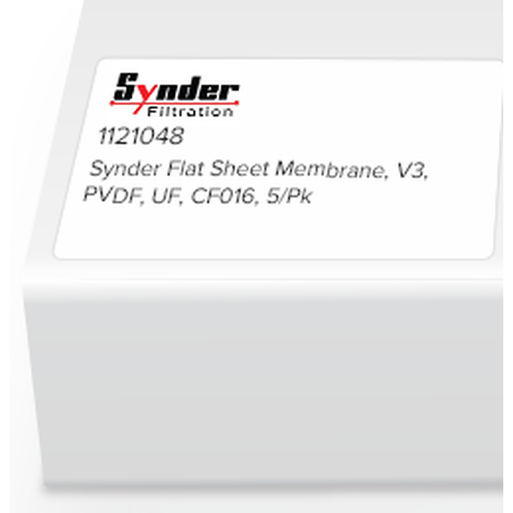 Synder Flat Sheet Membrane, V3, PVDF, UF, CF016, 5/Pk