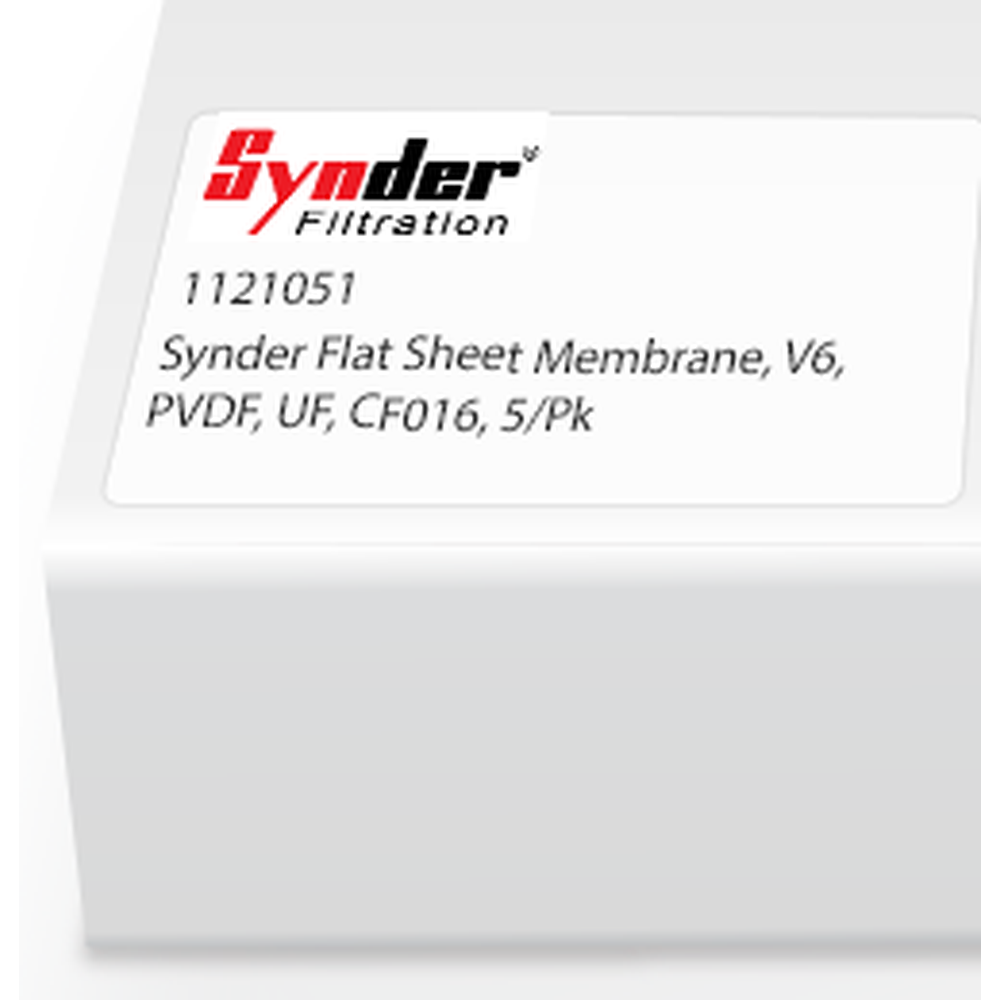 Synder Flat Sheet Membrane, V6, PVDF, UF, CF016, 5/Pk