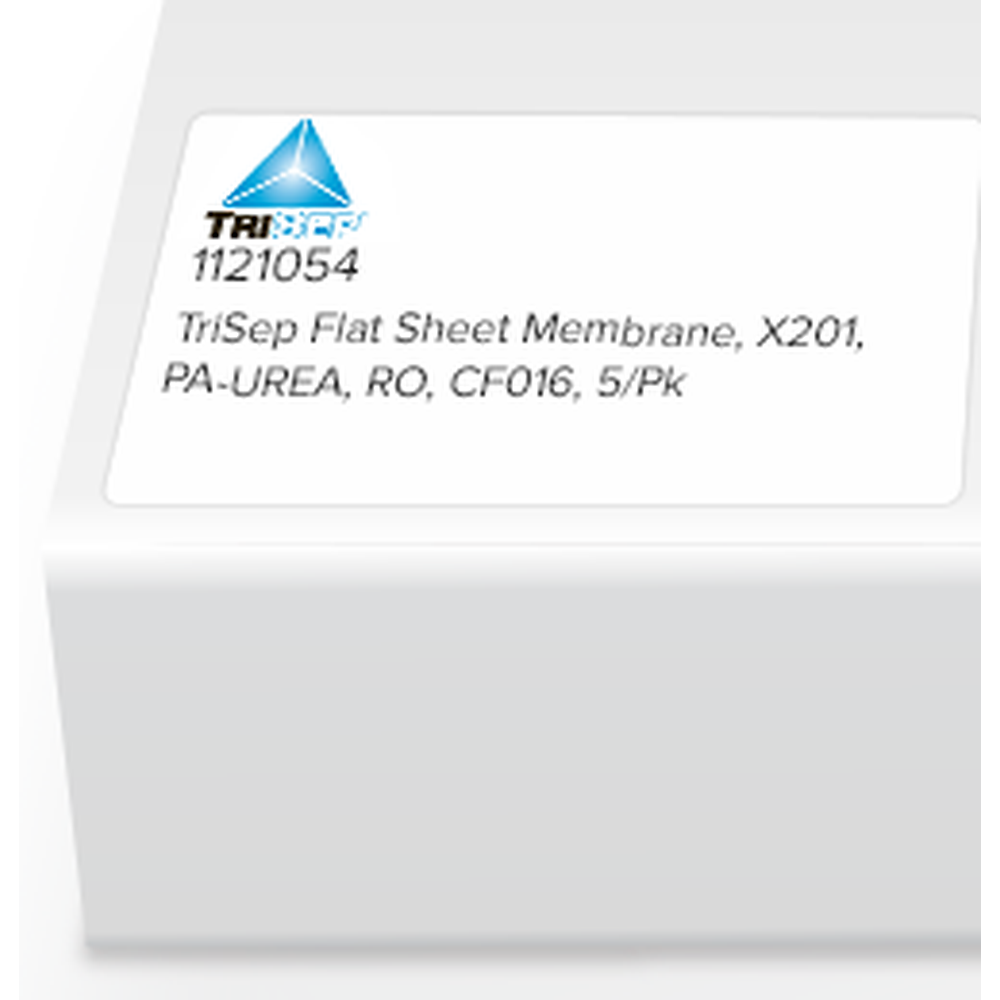TriSep Flat Sheet Membrane, X201, PA-UREA, RO, CF016, 5/Pk