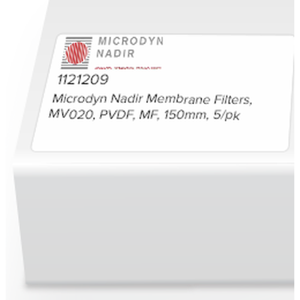 Microdyn Nadir Membrane Filters, MV020, PVDF, MF, 150mm, 5/pk