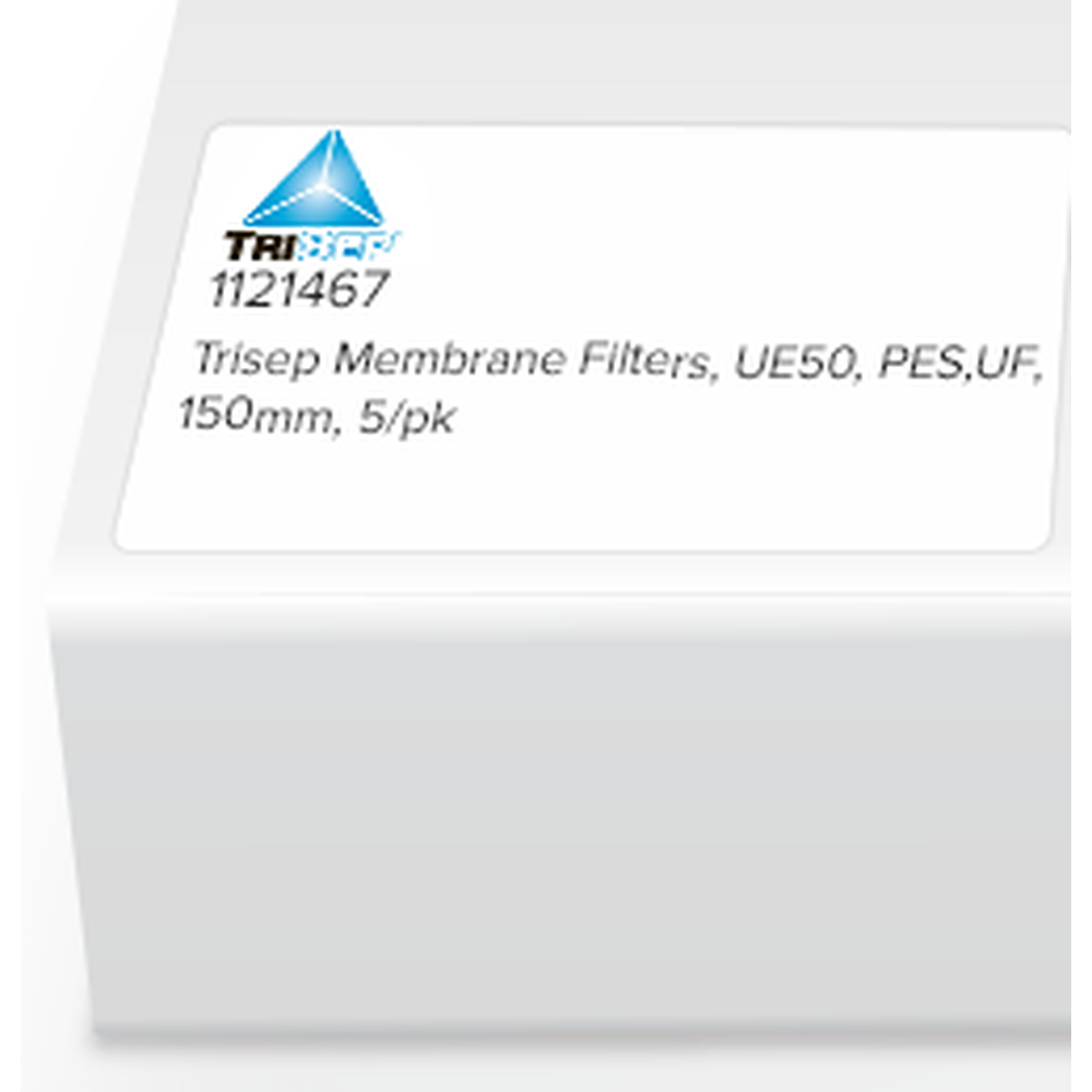Trisep Membrane Filters, UE50, PES,UF, 150mm, 5/pk