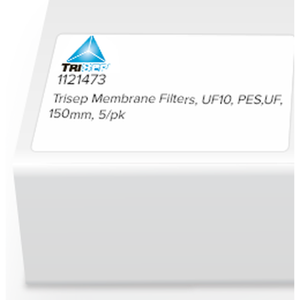 Trisep Membrane Filters, UF10, PES,UF, 150mm, 5/pk