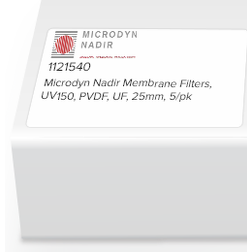 Microdyn Nadir Membrane Filters, UV150, PVDF, UF, 25mm, 5/pk