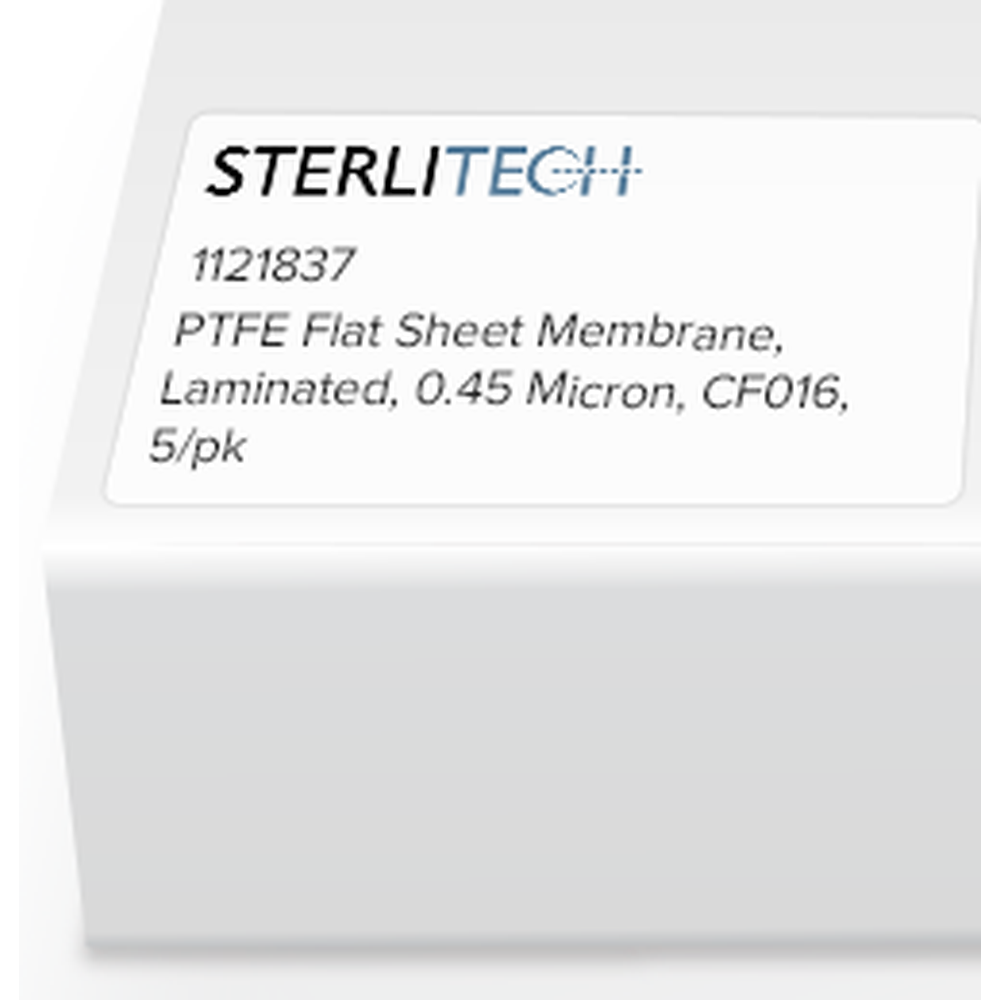 PTFE Flat Sheet Membrane, Laminated, 0.45 Micron, CF016, 5/pk