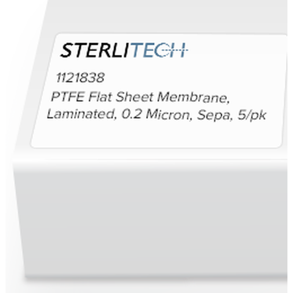 PTFE Flat Sheet Membrane, Laminated, 0.2 Micron, Sepa, 5/pk
