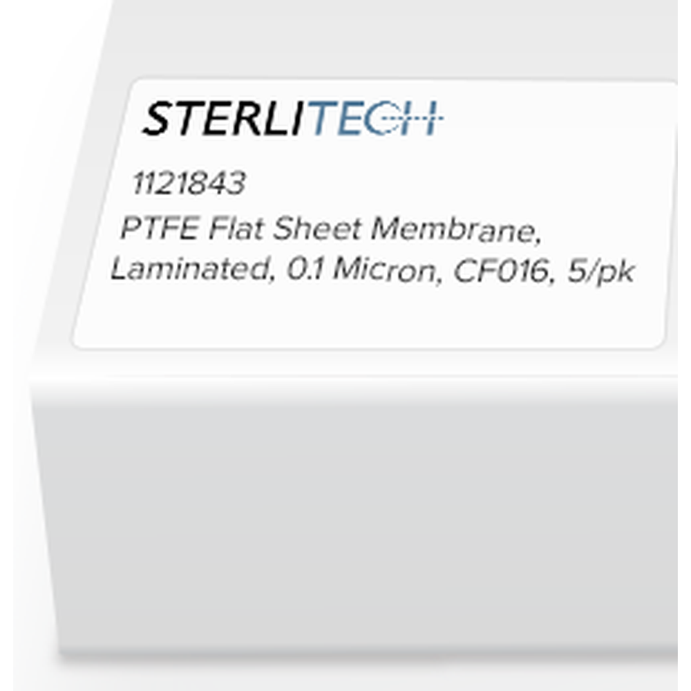 PTFE Flat Sheet Membrane, Laminated, 0.1 Micron, CF016, 5/pk