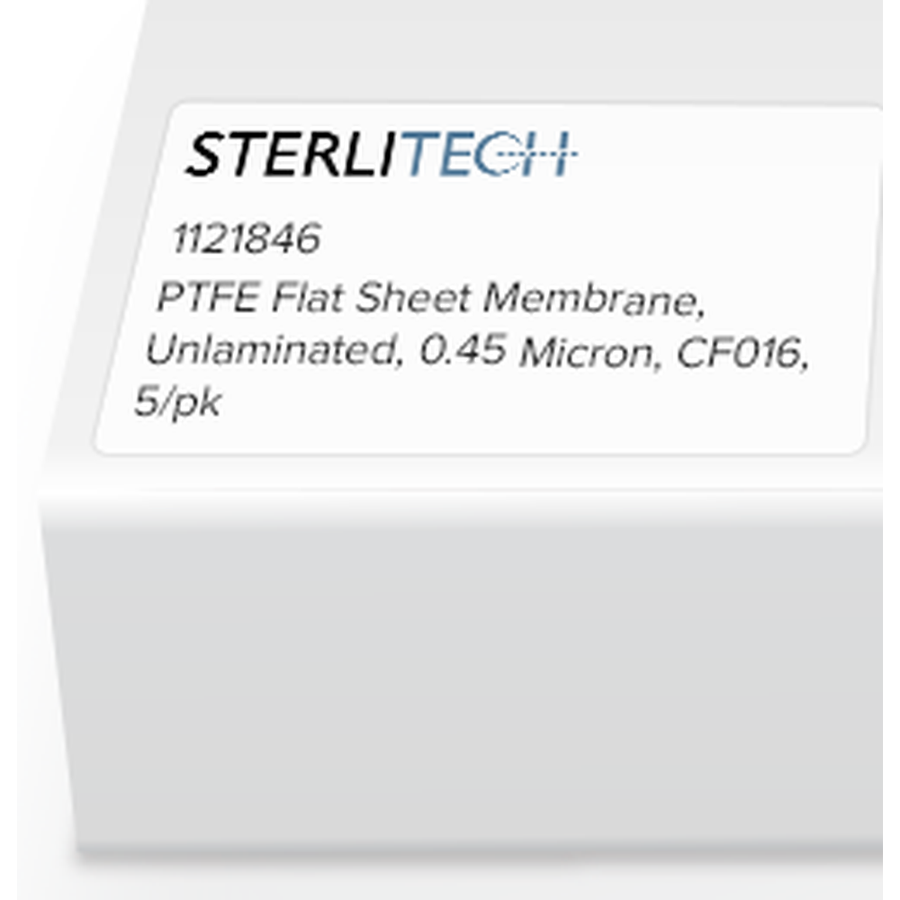 PTFE Flat Sheet Membrane, Unlaminated, 0.45 Micron, CF016, 5/pk