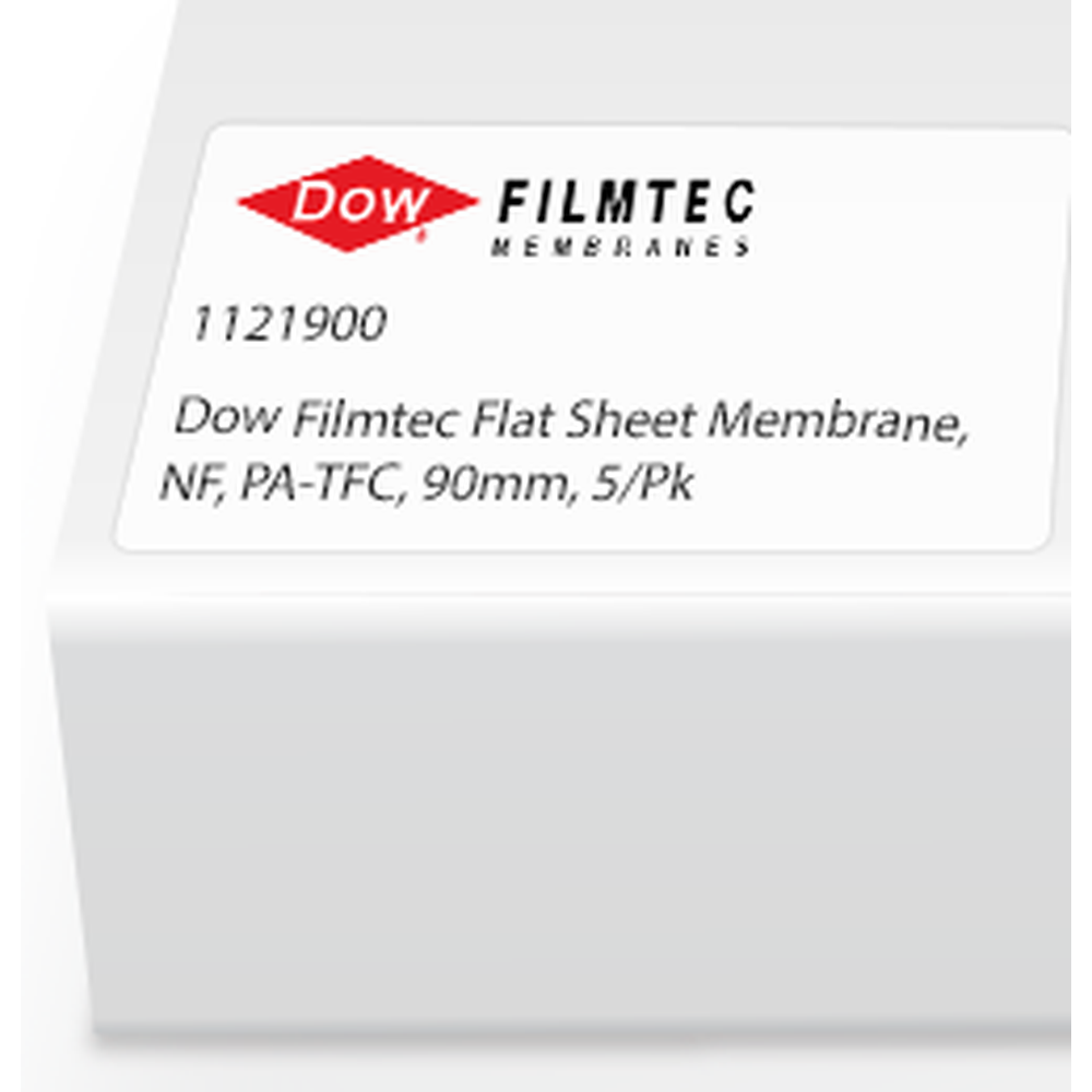 Dow Filmtec Flat Sheet Membrane, NF, PA-TFC, 90mm, 5/Pk