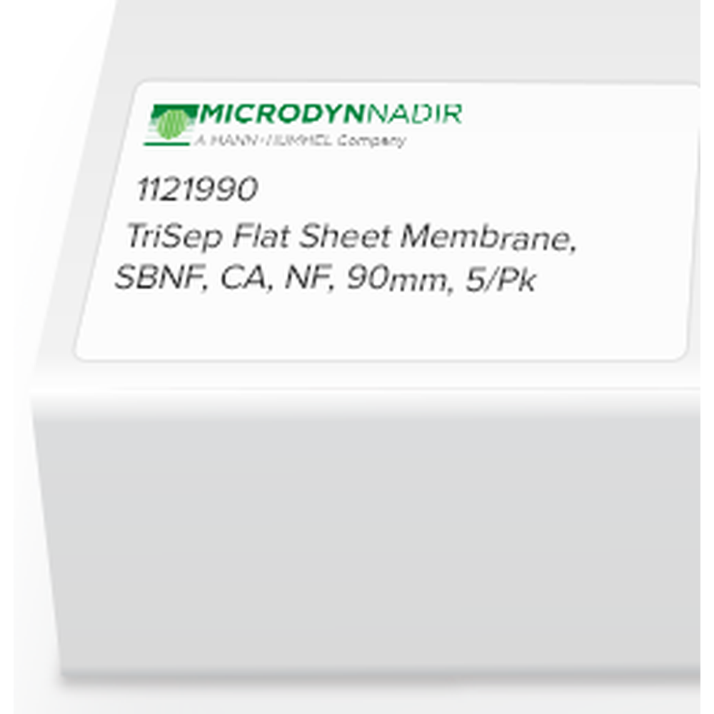 TriSep Flat Sheet Membrane, SBNF, CA, NF, 90mm, 5/Pk