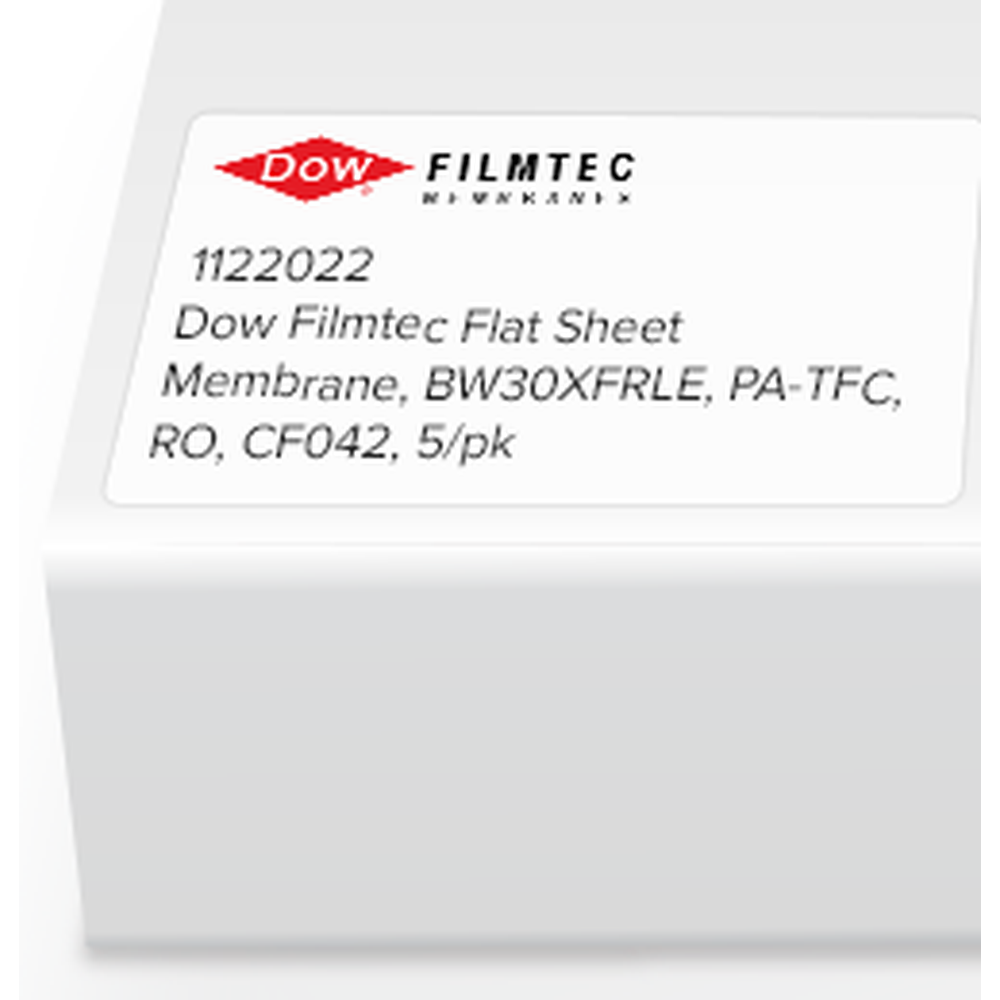 Dow Filmtec Flat Sheet Membrane, BW30XFRLE, PA-TFC, RO, CF042, 5/pk