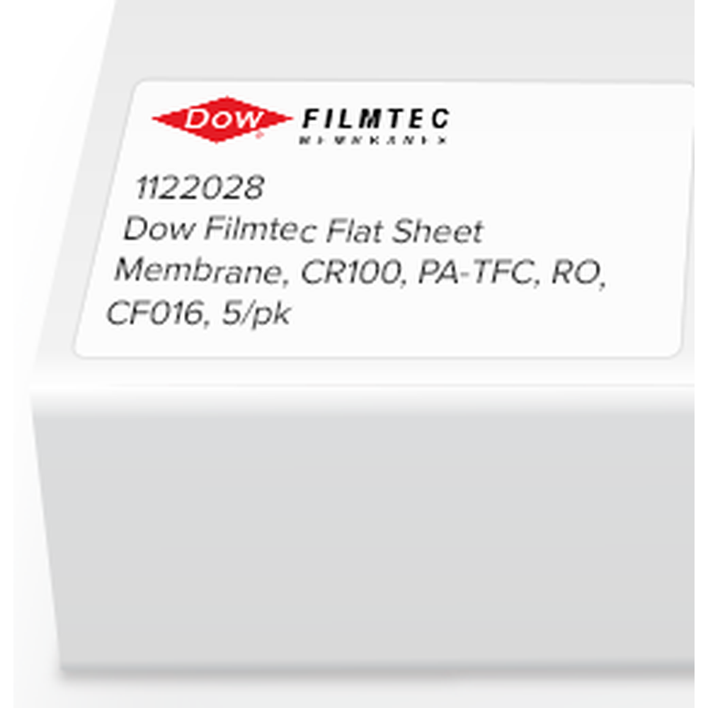 Dow Filmtec Flat Sheet Membrane, CR100, PA-TFC, RO, CF016, 5/pk