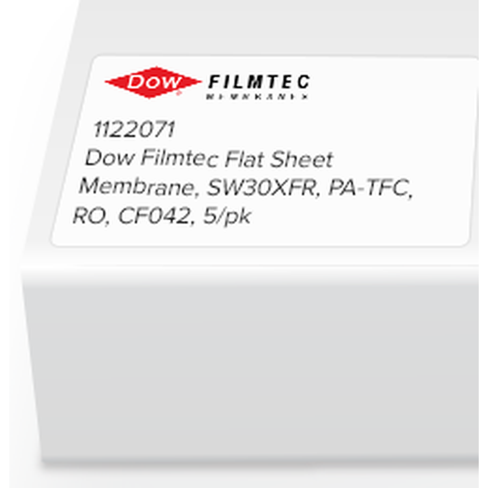Dow Filmtec Flat Sheet Membrane, SW30XFR, PA-TFC, RO, CF042, 5/pk