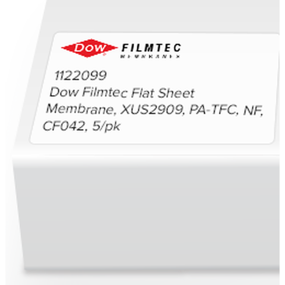 Dow Filmtec Flat Sheet Membrane, XUS2909, PA-TFC, NF, CF042, 5/pk