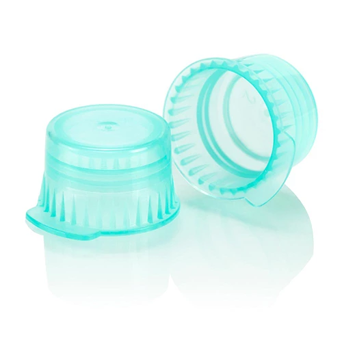 Cap, Snap, 12/13mm, PE, for Vacuum and Test Tubes, Green - cs-10000