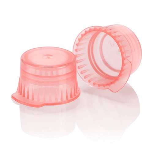 Cap, Snap, 12/13mm, PE, for Vacuum and Test Tubes, Red - cs-10000