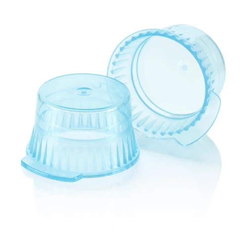 Cap, Snap, 13mm, PE, for 13mm Glass and Evacuated Tubes and 12mm Plastic Test Tubes, Blue, PK/1