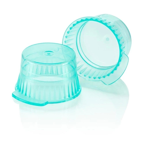 Cap, Snap, 13mm, PE, for 13mm Glass and Evacuated Tubes and 12mm Plastic Test Tubes, Green - cs-10000