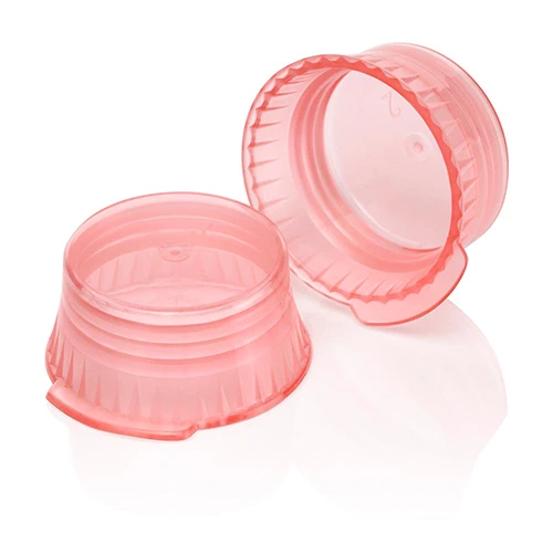 Cap, Snap, 16mm, PE, for 16mm Glass and Evacuated Tubes, Red, PK/1