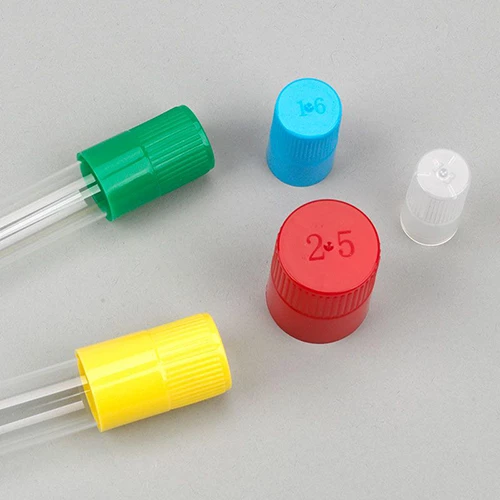 Diamond Culture Tube Cap for 18mm Glass Culture Tubes, PP, Green, 100/Bag