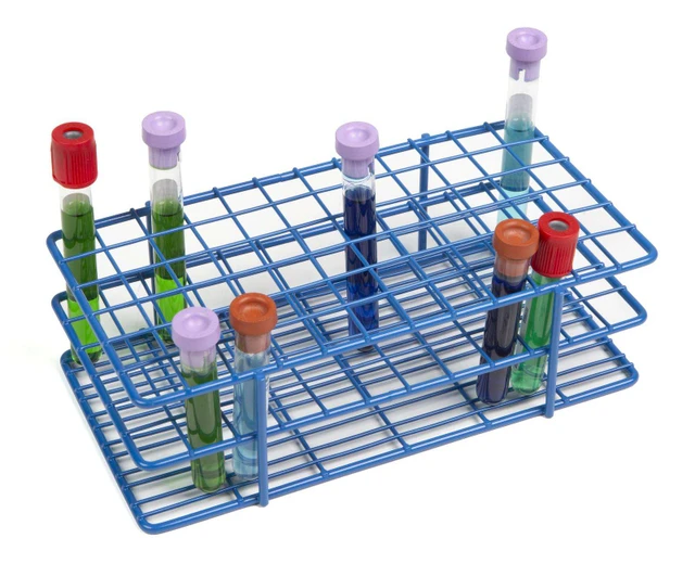 Coated Wire Tube Rack 10-13mm 9x12 Format, Blue