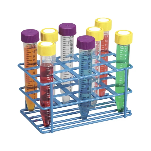 Coated Wire Tube Rack 16-20mm 4x10 Format, Blue