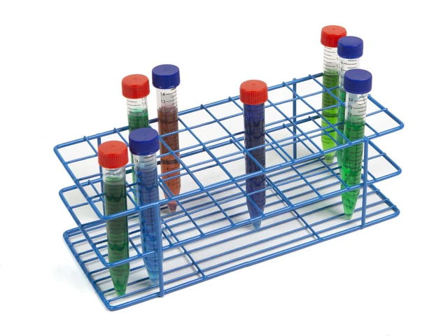 Coated Wire Tube Rack 18-22mm 4x10 Format, Blue