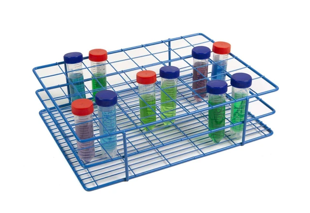Coated Wire Tube Rack 35-40mm 6x8 Format, Blue