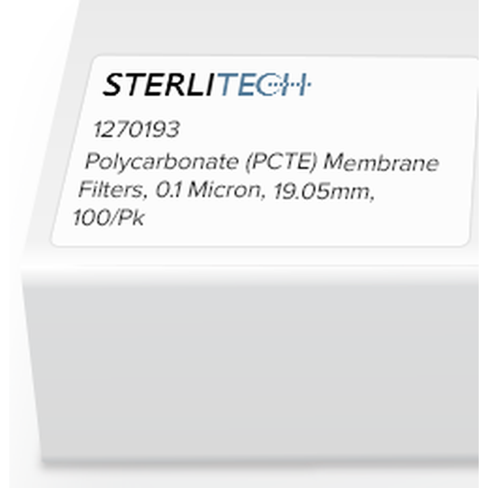 Polycarbonate (PCTE) Membrane Filters, 0.1 Micron, 19.05mm, 100/Pk