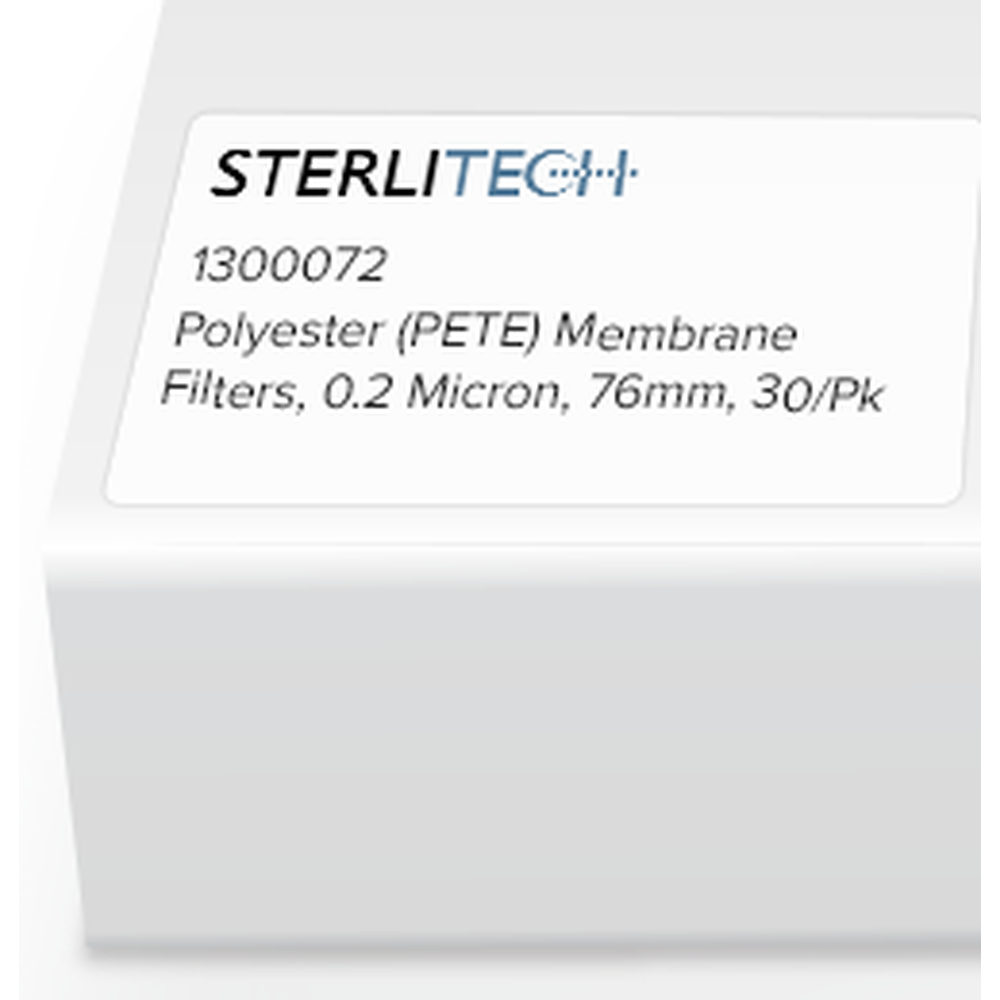 Polyester (PETE) Membrane Filters, 0.2 Micron, 76mm, 30/Pk