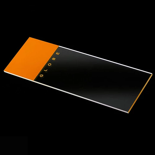 Microscope Slides, Glass, 25 x 75mm, 90 Ground Edges, Orange Frosted, 72/Box, 20 Boxes/Case (10 Gross)