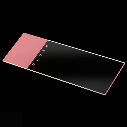 Microscope Slides, Glass, 25 x 75mm, 90 Ground Edges, Pink Frosted, 72/Box, 20 Boxes/Case (10 Gross)